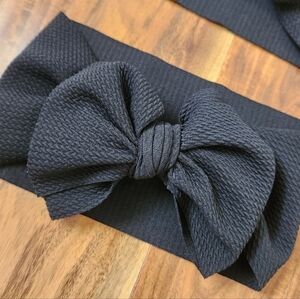 Knot Bow Headband in Black